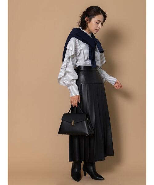 Te chichi（テチチ）の「レザータックプリーツスカート（スカート・レディース・ブラウン/ブラック・F）」の12枚目の写真