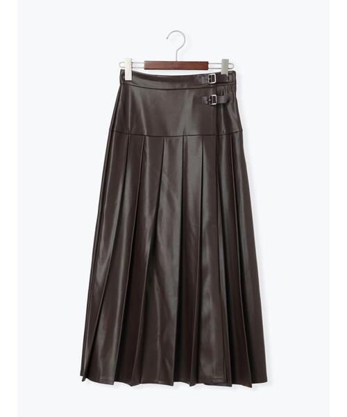 Te chichi（テチチ）の「レザータックプリーツスカート（スカート・レディース・ブラウン/ブラック・F）」の18枚目の写真