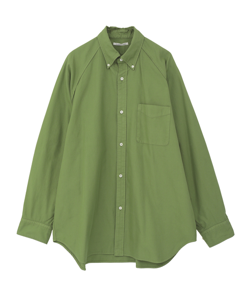 CURRENTAGE(カレンテージ)の「Raglan Ox shirt(シャツ/ブラウス・メンズ・ブルー/ベージュ/グリーン/ワインレッド・3/4)」の3枚目の写真