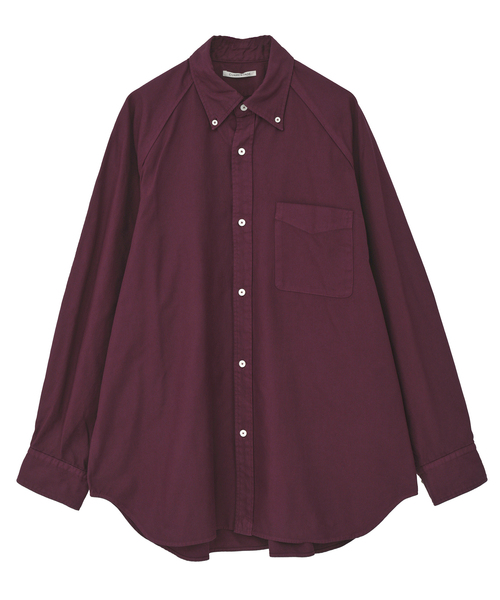 CURRENTAGE(カレンテージ)の「Raglan Ox shirt(シャツ/ブラウス・メンズ・ブルー/ベージュ/グリーン/ワインレッド・3/4)」の4枚目の写真