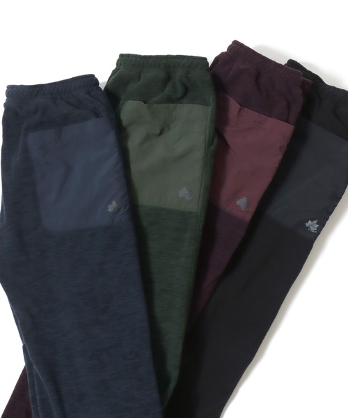 LOGOS（ロゴス）の「2025AW LOGOS/ロゴス フリース ナイロンポケット切替 ワンポイントロゴ ジョガーパンツ イージーパンツ（その他パンツ・メンズ・カーキ/ブラック/ワイン/ネイビー・LL/M/L）」の12枚目の写真