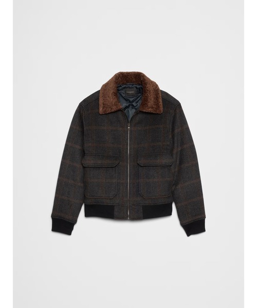 A.P.C. ウールブレンド ボンバージャケット セール】BANANA REPUBLIC FACTORY STORE ウールブレンド ボンバー