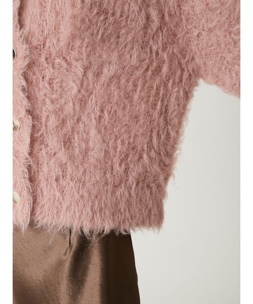 FRAY I.D（フレイアイディー）の「モヘアシャギーニットカーディガン（カーディガン/ボレロ・レディース・ホワイト/ブラック/ピンク・F）」の10枚目の写真
