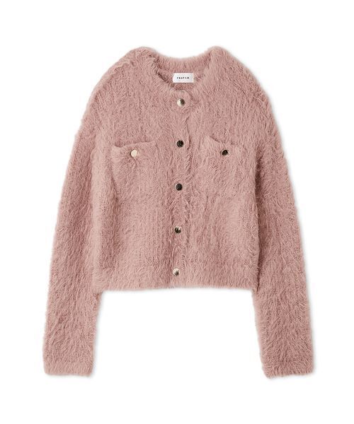 FRAY I.D（フレイアイディー）の「モヘアシャギーニットカーディガン（カーディガン/ボレロ・レディース・ホワイト/ブラック/ピンク・F）」の16枚目の写真