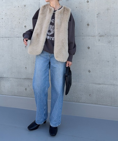 meilmada(メイルマダ)の「フェイクファーベスト(ベスト・レディース・グレー/ベージュ・FREE)」の22枚目の写真
