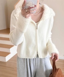 ファー」に該当するカーディガン/ボレロ（ホワイト/白色系・長袖