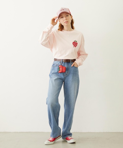 MILKFED.（ミルクフェド）の「STRAWBERRY MULTI CASE（ポーチ・レディース・ピンク/レッド・ONE SIZE）」の9枚目の写真