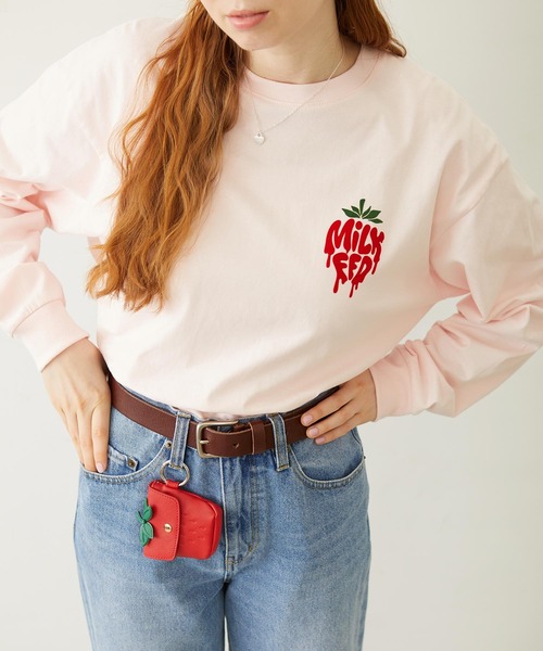 MILKFED.（ミルクフェド）の「STRAWBERRY MULTI CASE（ポーチ・レディース・ピンク/レッド・ONE SIZE）」の6枚目の写真