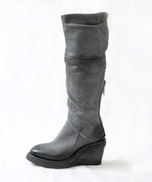 A.S.98（エーエスキュウジュウハチ）の「A.S.98 エアーステップ98 ウェッジソールレザーロングブーツ（ブーツ）」