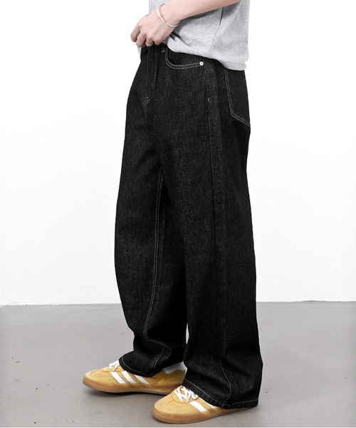 JOHNNY WOLF（ジョニーウルフ）の「BALDER リジッド ワイドバギー ストレート デニムパンツ（デニムパンツ・メンズ・ブラック/インディゴブルー・S/M/L）」の11枚目の写真