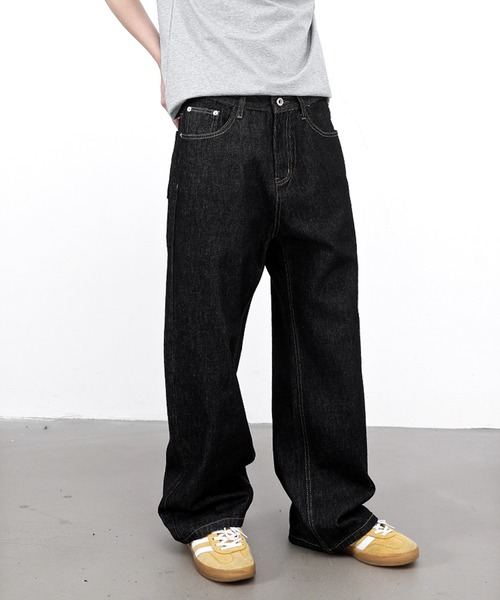 JOHNNY WOLF（ジョニーウルフ）の「BALDER リジッド ワイドバギー ストレート デニムパンツ（デニムパンツ・メンズ・ブラック/インディゴブルー・S/M/L）」の9枚目の写真