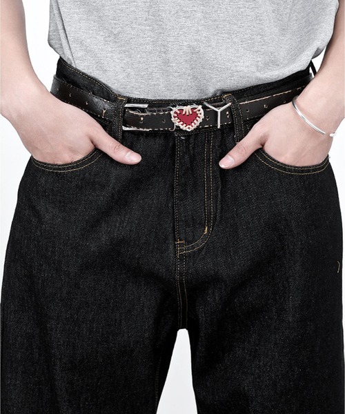 JOHNNY WOLF（ジョニーウルフ）の「BALDER リジッド ワイドバギー ストレート デニムパンツ（デニムパンツ・メンズ・ブラック/インディゴブルー・S/M/L）」の12枚目の写真