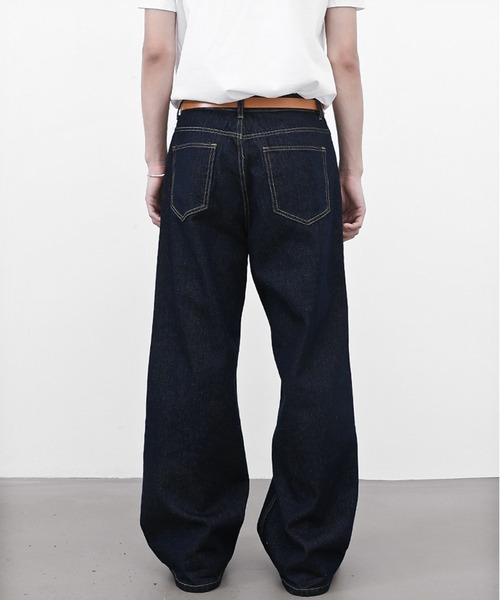 JOHNNY WOLF（ジョニーウルフ）の「BALDER リジッド ワイドバギー ストレート デニムパンツ（デニムパンツ・メンズ・ブラック/インディゴブルー・S/M/L）」の20枚目の写真