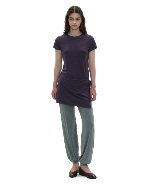 PARTIMENTO WOMEN(パルティメントウィメン)の「PWC マルチウェイラップスカートレイヤードトップ_ミッドナイトプラム(Tシャツ/カットソー・レディース・その他・SMALL/MEDIUM/LARGE)」の4枚目の写真