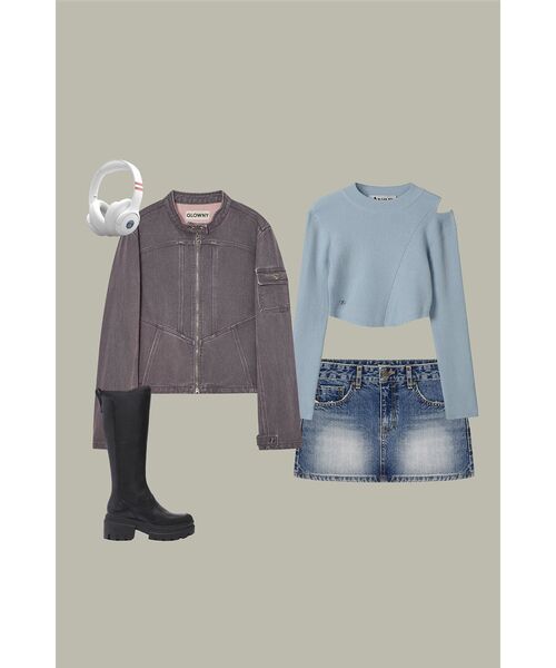 AVANDRESS（アバンドレス ）の「Tati Hole Round Knit SORA（ニット/セーター・レディース・スカイブルー・SMALL/MEDIUM）」の14枚目の写真