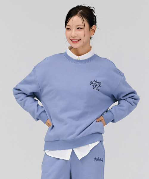 CHASECULT(チェイスカルト)の「女性刺繍ポイント裏起毛スウェットTシャツ-スカイブルー(スウェット・レディース・スカイブルー・90/85)」の5枚目の写真