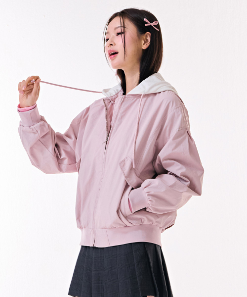 CHASECULT(チェイスカルト)の「レディースブルゾンフードジャケット-DARG4161B0P(ブルゾン・レディース・PINK・FRE)」の2枚目の写真