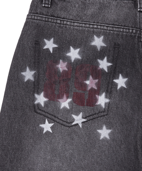 Midnight Move（ミッドナイトムーブ）の「star denim pants (black)（デニムパンツ・レディース・その他・SMALL/MEDIUM）」の2枚目の写真