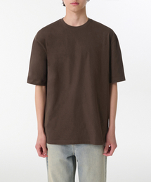 リラックスドOEクルーネックTシャツ[ブラウン]