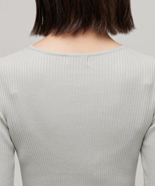 MUSINSA STANDARD WOMAN（ムシンサスタンダードウーマン）の「ウィメンズリブスリムボートネックニット[ライトグレー]（ニット/セーター・レディース・その他・LARGE）」の4枚目の写真