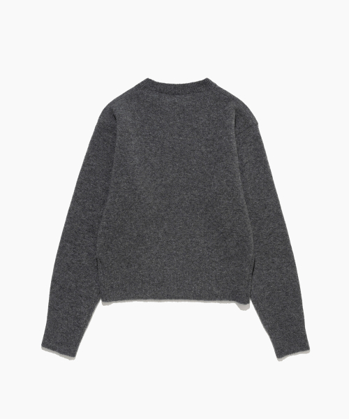 TTUDEMENT（トュードメント）の「WOOL ROUND KNIT PULLOVER CHARCOAL（ニット/セーター・レディース・その他・FREE）」の5枚目の写真