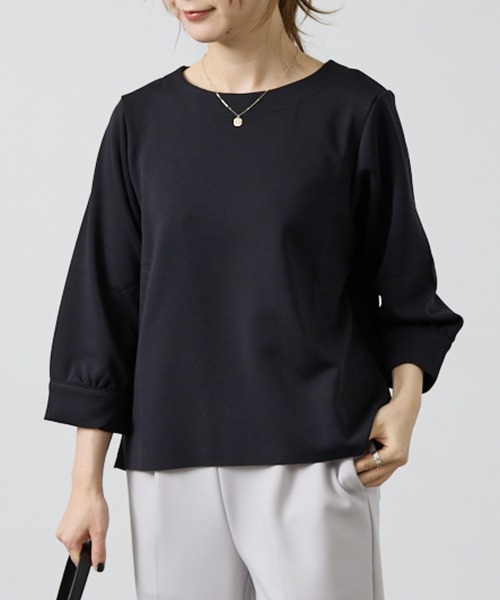 DESIGNWORKS（デザインワークス）の「【セットアップ対応】後ろジップトップス（Tシャツ/カットソー・レディース・アイボリー/ブラック/ベージュ/ネイビー・フリー）」の11枚目の写真