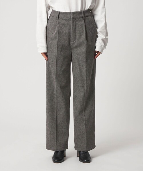A DAY IN THE LIFE UNITED ARROWS（アデイインザライフユナイテッドアローズ）の「ツイードライクジャージー ワイドパンツ ‐ウォッシャブル‐＜A DAY IN THE LIFE＞（スラックス・レディース・ダークグレー/モカ/ブラック・S/M）」の7枚目の写真