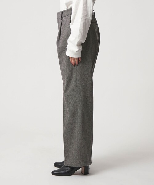 A DAY IN THE LIFE UNITED ARROWS（アデイインザライフユナイテッドアローズ）の「ツイードライクジャージー ワイドパンツ ‐ウォッシャブル‐＜A DAY IN THE LIFE＞（スラックス・レディース・ダークグレー/モカ/ブラック・S/M）」の8枚目の写真