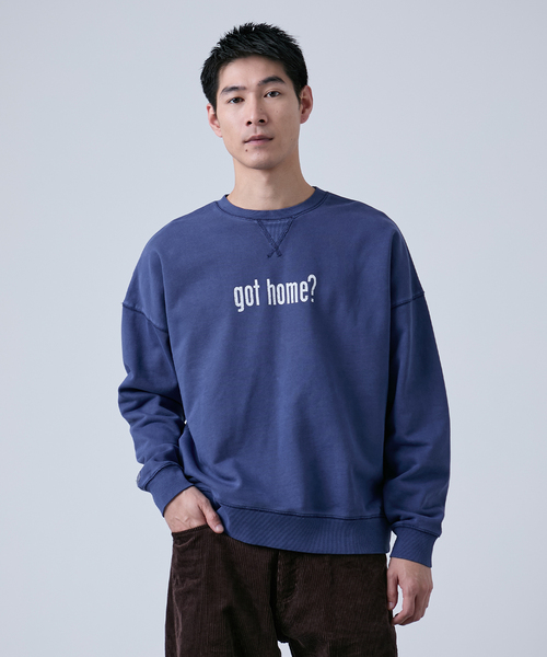 B.C STOCK（ベーセーストック）の「【ANTS & ELEPHANTS】フェード加工 リバーシブルスウェット（スウェット・メンズ・グレー/ベージュ/ブルー系その他/ブラウン・MEDIUM/LARGE）」の4枚目の写真