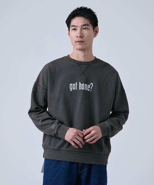 B.C STOCK（ベーセーストック）の「【ANTS & ELEPHANTS】フェード加工 リバーシブルスウェット（スウェット・メンズ・グレー/ベージュ/ブルー系その他/ブラウン・MEDIUM/LARGE）」の2枚目の写真