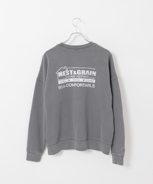 B.C STOCK（ベーセーストック）の「【ANTS & ELEPHANTS】フェード加工 リバーシブルスウェット（スウェット・メンズ・グレー/ベージュ/ブルー系その他/ブラウン・MEDIUM/LARGE）」の5枚目の写真