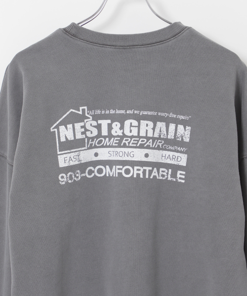 B.C STOCK（ベーセーストック）の「【ANTS & ELEPHANTS】フェード加工 リバーシブルスウェット（スウェット・メンズ・グレー/ベージュ/ブルー系その他/ブラウン・MEDIUM/LARGE）」の6枚目の写真