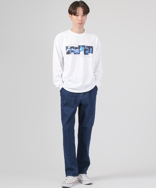 LUXSTYLE(ラグスタイル)の「フラワーフォトプリントロンT(Tシャツ/カットソー・メンズ・ホワイト/ホワイト系その他/ブラック/ブラック系その他・M/L)」の10枚目の写真