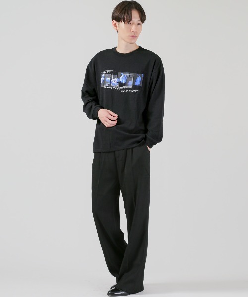 LUXSTYLE(ラグスタイル)の「フラワーフォトプリントロンT(Tシャツ/カットソー・メンズ・ホワイト/ホワイト系その他/ブラック/ブラック系その他・M/L)」の12枚目の写真