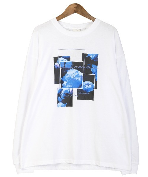 LUXSTYLE(ラグスタイル)の「フラワーフォトプリントロンT(Tシャツ/カットソー・メンズ・ホワイト/ホワイト系その他/ブラック/ブラック系その他・M/L)」の19枚目の写真