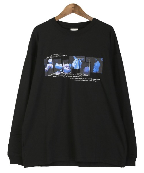 LUXSTYLE(ラグスタイル)の「フラワーフォトプリントロンT(Tシャツ/カットソー・メンズ・ホワイト/ホワイト系その他/ブラック/ブラック系その他・M/L)」の22枚目の写真