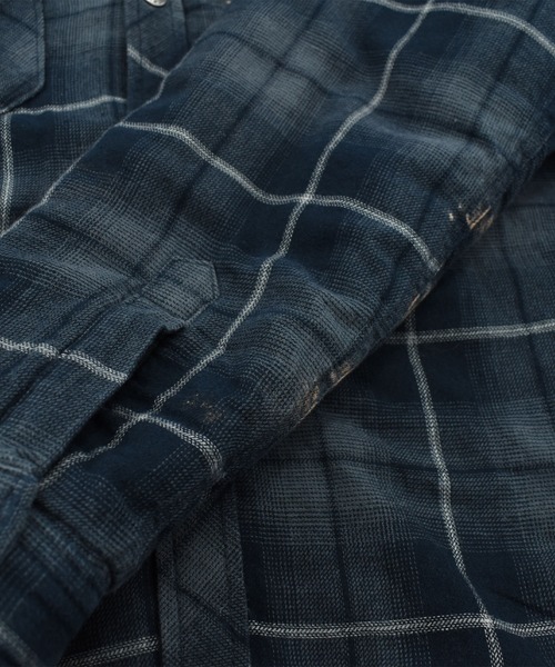 Dickies（ディッキーズ）の「【USED】Dickies フーディレイヤー キルティングネル（カバーオール・メンズ・ネイビー・MEDIUM）」の7枚目の写真
