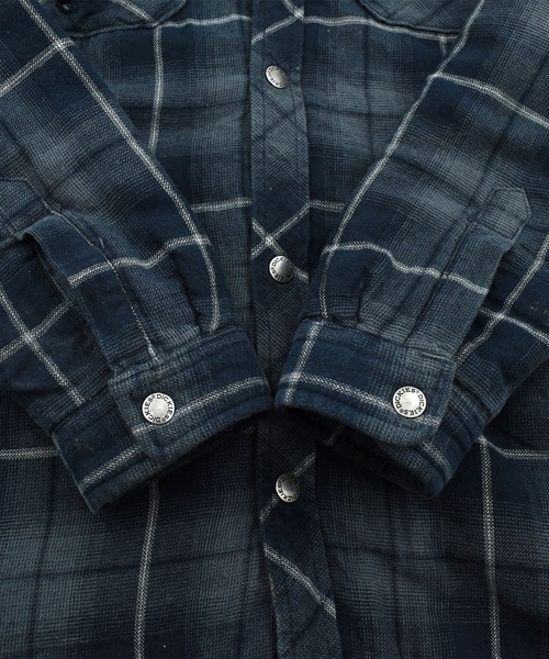 Dickies（ディッキーズ）の「【USED】Dickies フーディレイヤー キルティングネル（カバーオール・メンズ・ネイビー・MEDIUM）」の9枚目の写真