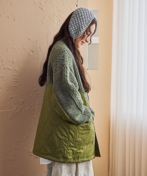 niko and...（ニコアンド）の「オリジナルポコポコニットイヤーマフ（イヤーマフ・レディース・ライトグレー/ベージュ/オレンジ・0）」の6枚目の写真