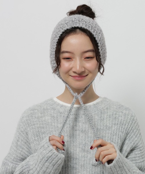 niko and...（ニコアンド）の「オリジナルポコポコニットイヤーマフ（イヤーマフ・レディース・ライトグレー/ベージュ/オレンジ・0）」の7枚目の写真