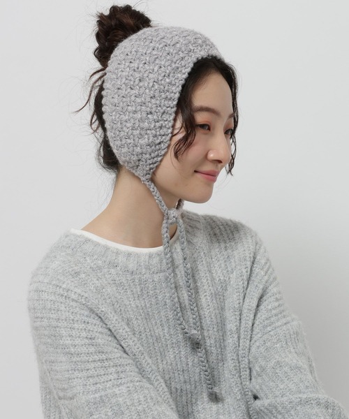 niko and...（ニコアンド）の「オリジナルポコポコニットイヤーマフ（イヤーマフ・レディース・ライトグレー/ベージュ/オレンジ・0）」の8枚目の写真