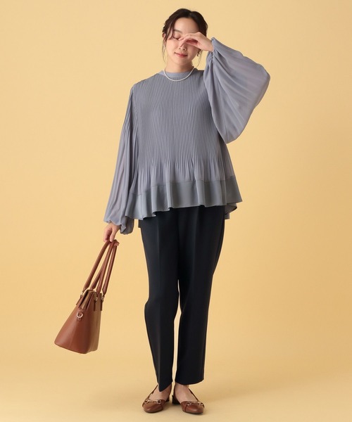 Elura(エルーラ)の「≪入卒/セレモニー/通勤≫ダンボールパンツ/602139(その他パンツ・レディース・ネイビー/グレイッシュベージュ・LARGE/MEDIUM)」の8枚目の写真