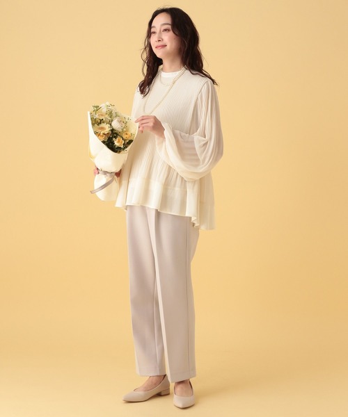 Elura(エルーラ)の「≪入卒/セレモニー/通勤≫ダンボールパンツ/602139(その他パンツ・レディース・ネイビー/グレイッシュベージュ・LARGE/MEDIUM)」の5枚目の写真