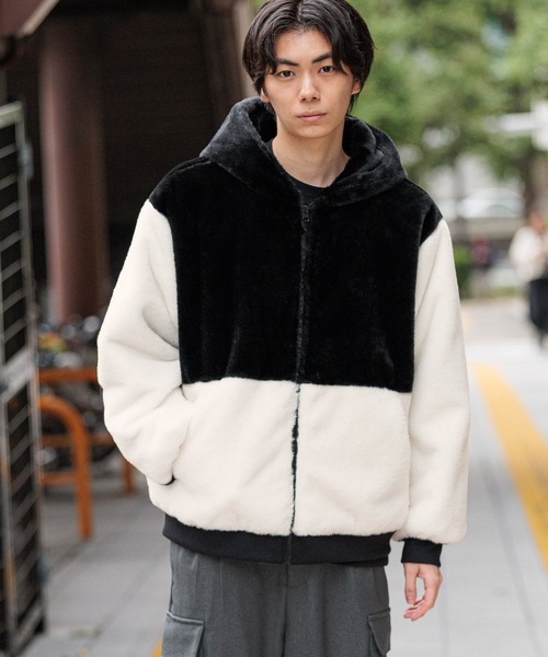 セール】ファーフードブルゾン/595109（ブルゾン）｜LAKOLE（ラコレ