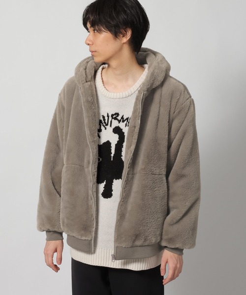 LAKOLE(ラコレ)の「ファーフードブルゾン/595109(ブルゾン・メンズ・ホワイト/ブラック/サンドグレー/チャコール・MEDIUM/LARGE)」の18枚目の写真