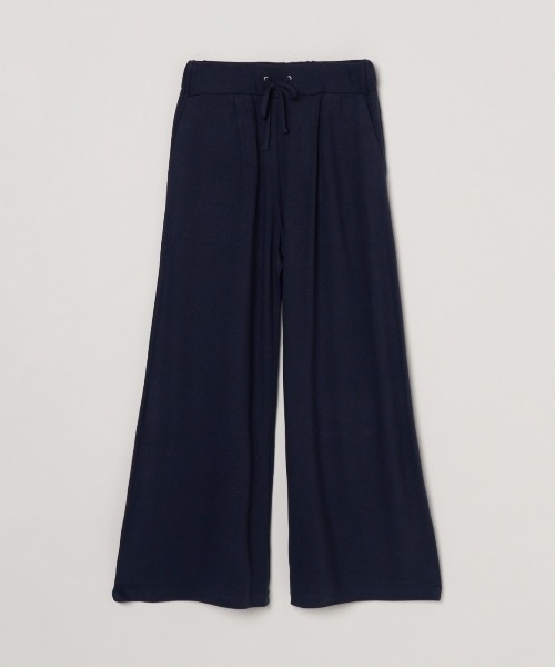 three dots(スリードッツ)の「ブラッシュドセーター ワイドパンツ(その他パンツ・レディース・グレー系その他/ブラック/ブラウン系その他/ネイビー・MEDIUM/SMALL)」の2枚目の写真