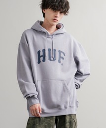 HUF ハフ ARCH P/O HOODIE オーバーサイズアーチロゴプリント裏起毛プルオーバーパーカー