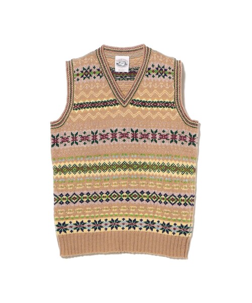 BEAMS PLUS(ビームスプラス)の「【別注】Jamieson’s / Fairsile V-Neck Knit Vest(ニット/セーター・メンズ・オリーブ/カーキ/ブラウン・XL(42)/XXL(44)/M(38)/L(40))」の5枚目の写真
