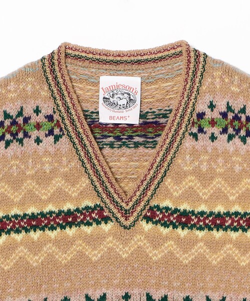 BEAMS PLUS(ビームスプラス)の「【別注】Jamieson’s / Fairsile V-Neck Knit Vest(ニット/セーター・メンズ・オリーブ/カーキ/ブラウン・XL(42)/XXL(44)/M(38)/L(40))」の6枚目の写真
