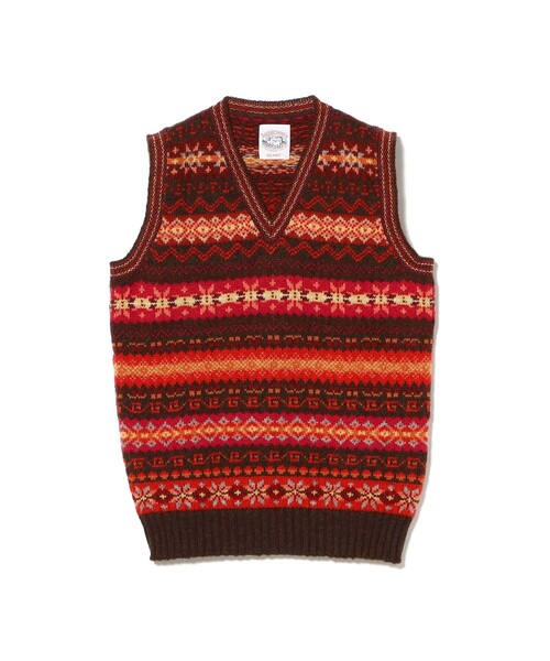 BEAMS PLUS(ビームスプラス)の「【別注】Jamieson’s / Fairsile V-Neck Knit Vest(ニット/セーター・メンズ・オリーブ/カーキ/ブラウン・XL(42)/XXL(44)/M(38)/L(40))」の10枚目の写真